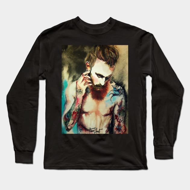 tatoo man Long Sleeve T-Shirt by Tina_Host